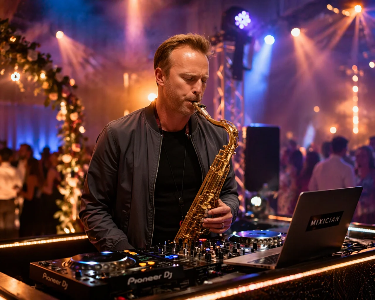 Live sax DJ performance