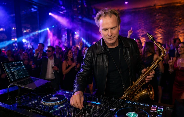 Custom live sax DJ format for events